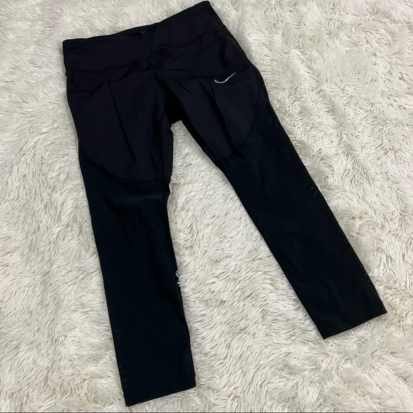 Nike Dri-Fit Women Power Epic Lux Cool Crop Running Tights medium - Picture 1 of 12